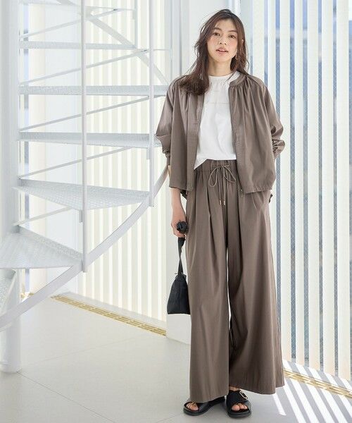 ANY / エニィ その他パンツ | 【新色追加/洗濯機可/ウエストゴム/接触冷感/UVケア】清涼リラックスハイウエストパンツ | 詳細27