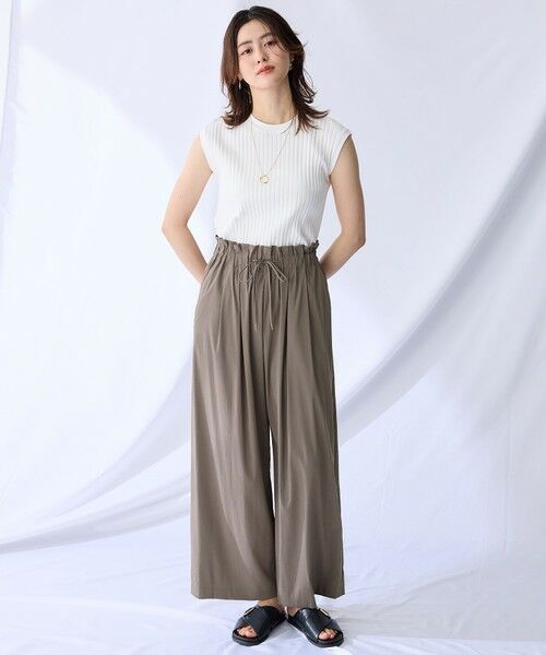 ANY / エニィ その他パンツ | 【新色追加/洗濯機可/ウエストゴム/接触冷感/UVケア】清涼リラックスハイウエストパンツ | 詳細30