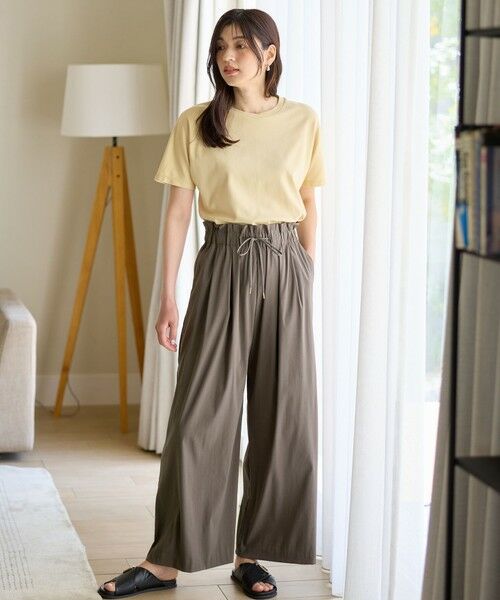 ANY / エニィ その他パンツ | 【新色追加/洗濯機可/ウエストゴム/接触冷感/UVケア】清涼リラックスハイウエストパンツ | 詳細22