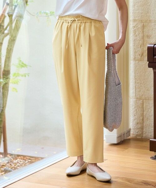 ANY/エニィ 【洗濯機可/ウエストゴム/ストレッチ/UVケア】イージーケアライトストレッチテーパードパンツ オレンジ 3 ANY/エニィ 【洗濯機可/ウエストゴム/ストレッチ/UVケア】イージーケアライトストレッチテーパードパンツ オレンジ 3