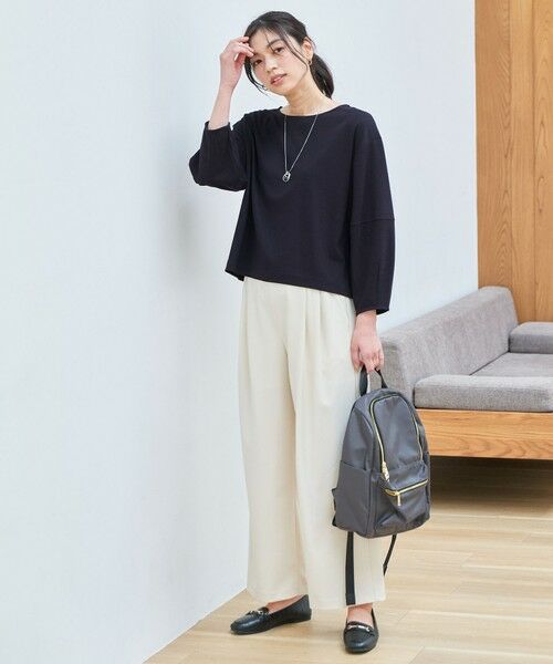 ANY / エニィ その他パンツ | 【ウエストゴム】イージーケアライトストレッチワイドパンツ | 詳細1