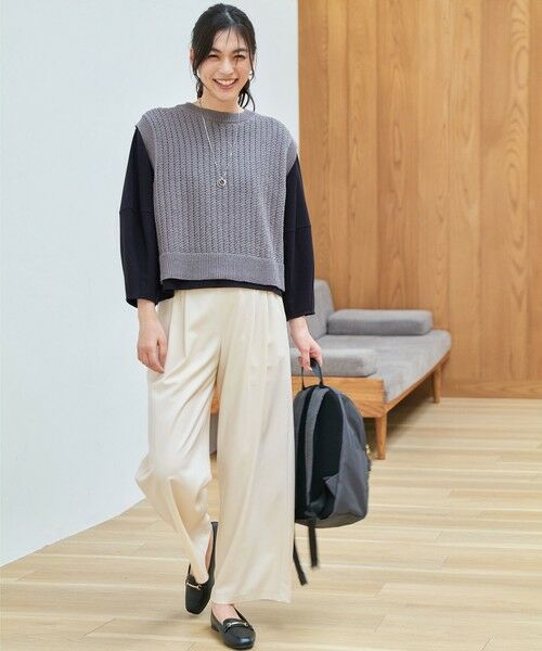 ANY / エニィ その他パンツ | 【ウエストゴム】イージーケアライトストレッチワイドパンツ | 詳細4