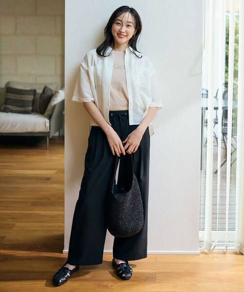 ANY / エニィ その他パンツ | 【ウエストゴム】イージーケアライトストレッチワイドパンツ | 詳細21