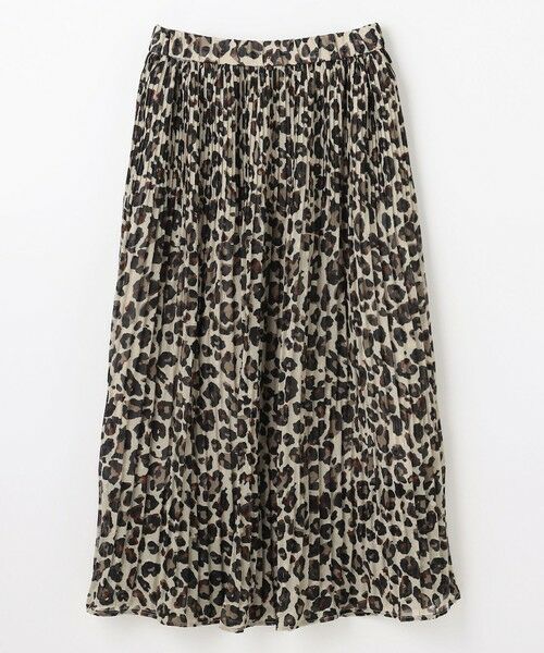 ANY / エニィ ミニ・ひざ丈スカート | 【洗濯機可/ウエストゴム】レオパードプリーツスカート | 詳細4