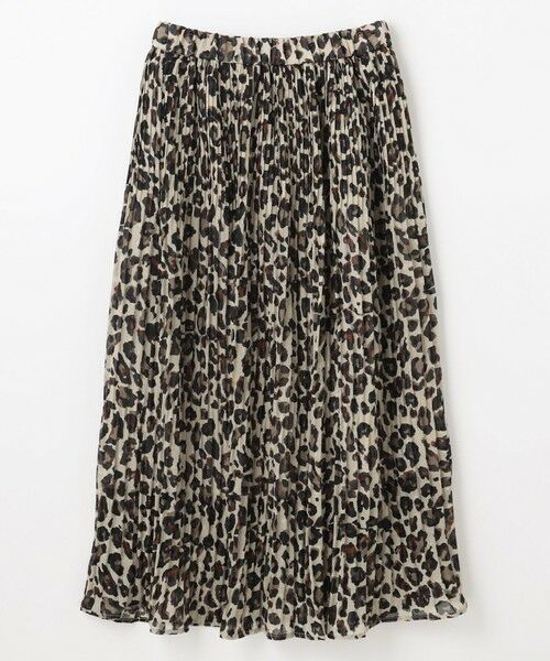ANY / エニィ ミニ・ひざ丈スカート | 【洗濯機可/ウエストゴム】レオパードプリーツスカート | 詳細5
