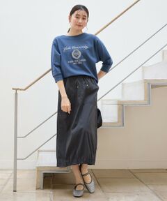 ANY / エニィ ミニ・ひざ丈スカート | 【洗濯機可/ウエストゴム】撥水ナイロンベイカースカート