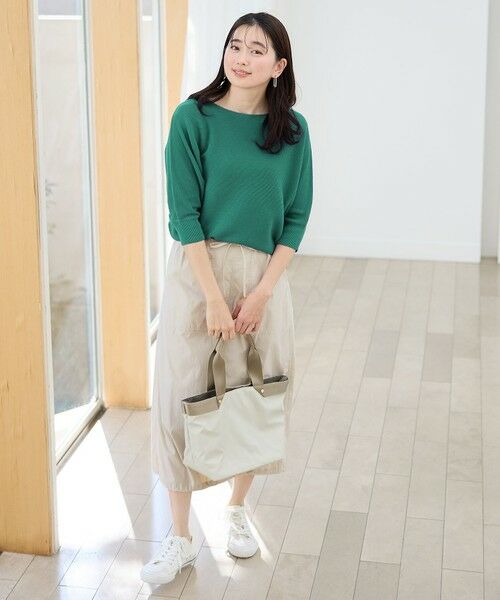 ANY / エニィ ミニ・ひざ丈スカート | 【洗濯機可/ウエストゴム】撥水ナイロンベイカースカート | 詳細3