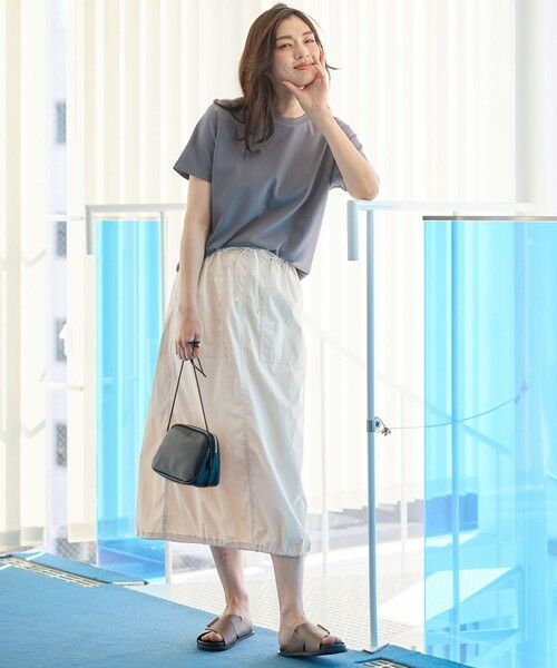 ANY / エニィ ミニ・ひざ丈スカート | 【洗濯機可/ウエストゴム】撥水ナイロンベイカースカート | 詳細5