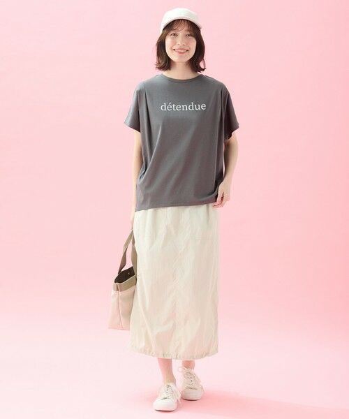 ANY / エニィ ミニ・ひざ丈スカート | 【洗濯機可/ウエストゴム】撥水ナイロンベイカースカート | 詳細8