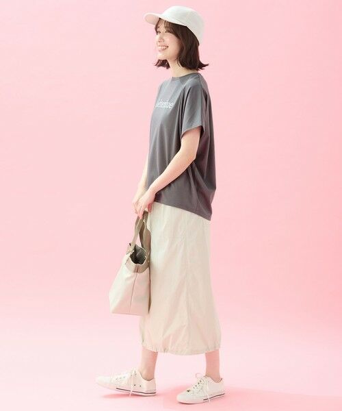 ANY / エニィ ミニ・ひざ丈スカート | 【洗濯機可/ウエストゴム】撥水ナイロンベイカースカート | 詳細9