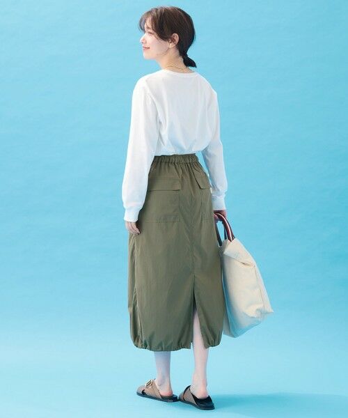 ANY / エニィ ミニ・ひざ丈スカート | 【洗濯機可/ウエストゴム】撥水ナイロンベイカースカート | 詳細20