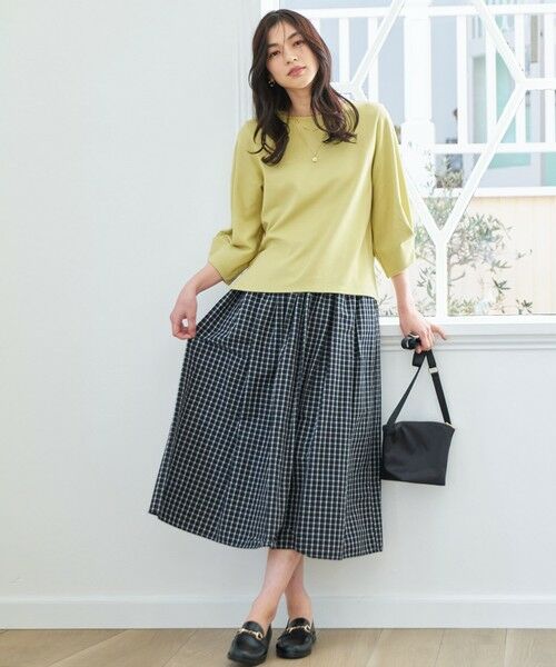 ANY / エニィ ミニ・ひざ丈スカート | 【ウエストゴム】タックギャザーフレアスカート | 詳細4