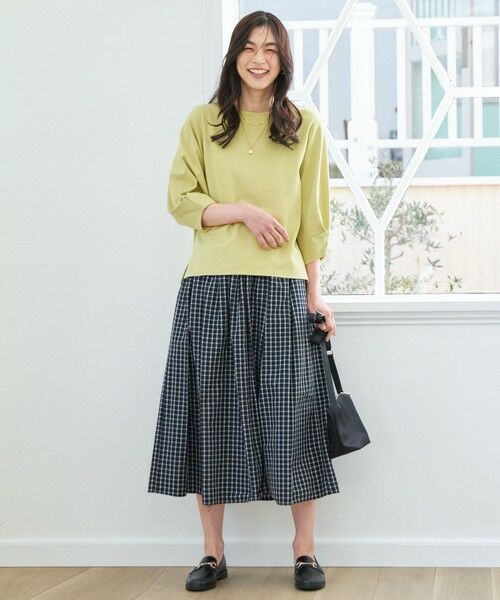 ANY / エニィ ミニ・ひざ丈スカート | 【ウエストゴム】タックギャザーフレアスカート | 詳細5