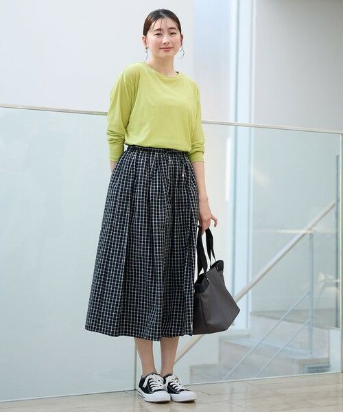 ANY / エニィ ミニ・ひざ丈スカート | 【ウエストゴム】タックギャザーフレアスカート | 詳細9