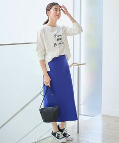 ANY / エニィ ミニ・ひざ丈スカート | 【洗濯機可/UVカット】ミラノリブニットスカート