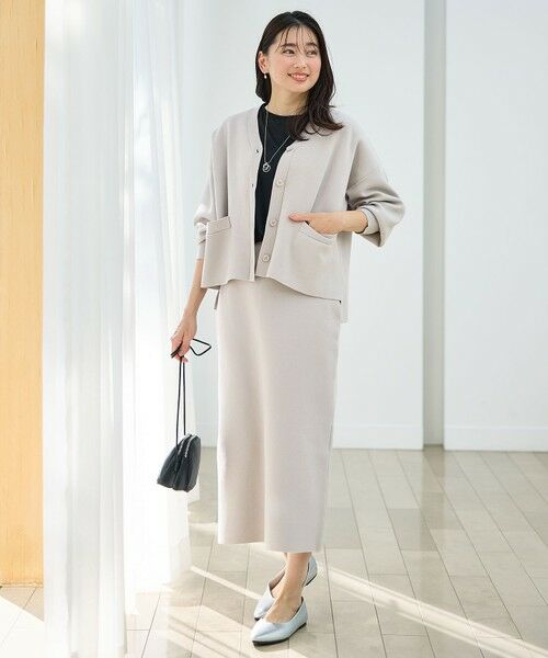 ANY / エニィ ミニ・ひざ丈スカート | 【洗濯機可/UVカット】ミラノリブニットスカート | 詳細1