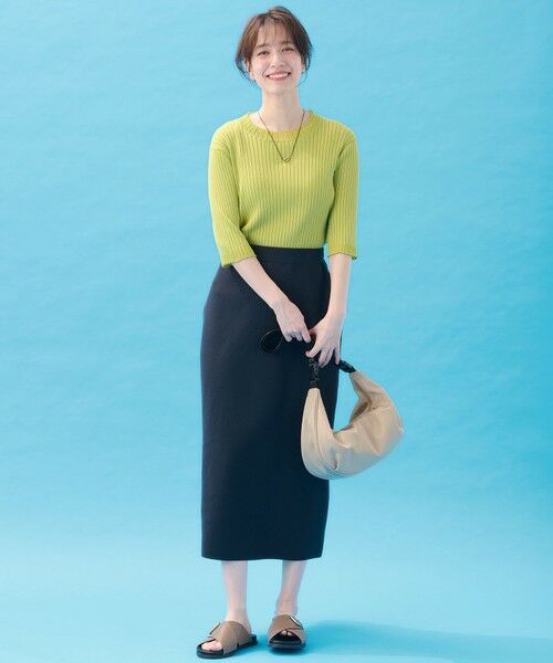 ANY / エニィ ミニ・ひざ丈スカート | 【洗濯機可/UVカット】ミラノリブニットスカート | 詳細12