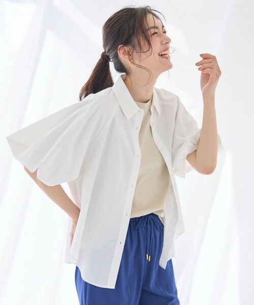 ANY / エニィ シャツ・ブラウス | 【接触冷感/UVカット/抗菌防臭/速乾】エニイファンクション パフスリーブブラウス | 詳細1