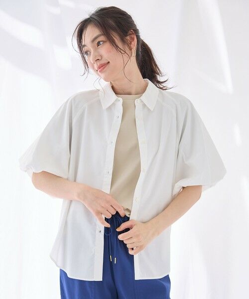 ANY / エニィ シャツ・ブラウス | 【接触冷感/UVカット/抗菌防臭/速乾】エニイファンクション パフスリーブブラウス | 詳細2