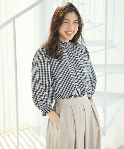 ANY / エニィ シャツ・ブラウス | 【接触冷感/UVカット/抗菌防臭/速乾】エニイファンクション シャーリングブラウス | 詳細3