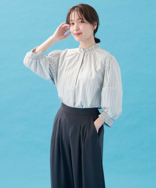 ANY / エニィ シャツ・ブラウス | 【接触冷感/UVカット/抗菌防臭/速乾】エニイファンクション シャーリングブラウス | 詳細9