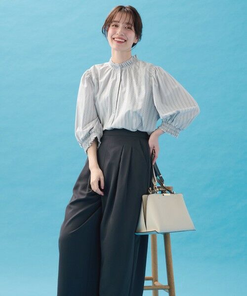 ANY / エニィ シャツ・ブラウス | 【接触冷感/UVカット/抗菌防臭/速乾】エニイファンクション シャーリングブラウス | 詳細10