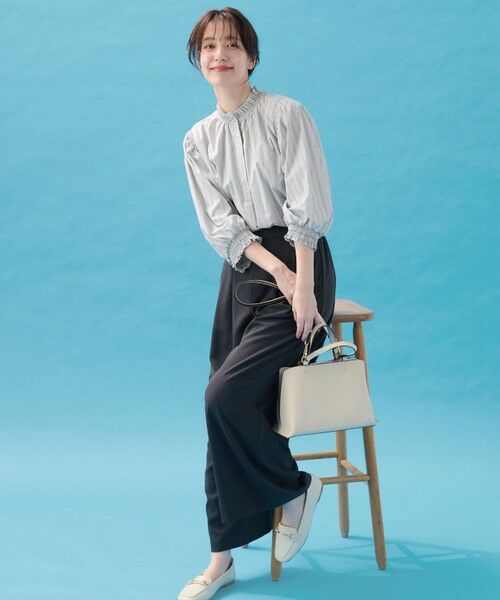 ANY / エニィ シャツ・ブラウス | 【接触冷感/UVカット/抗菌防臭/速乾】エニイファンクション シャーリングブラウス | 詳細12