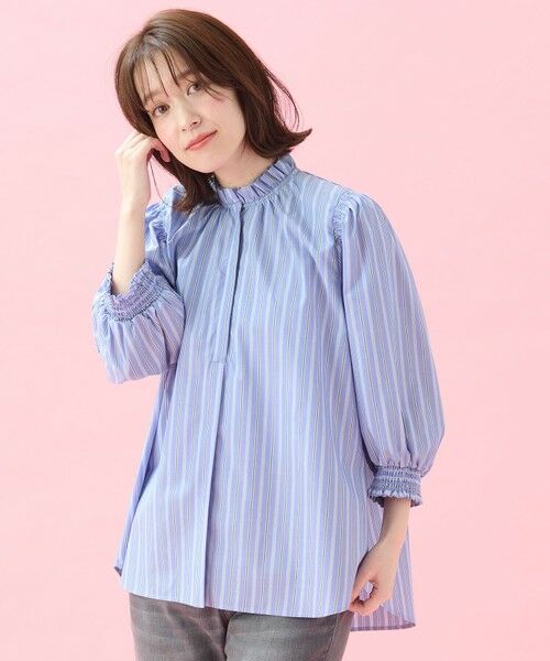 ANY / エニィ シャツ・ブラウス | 【接触冷感/UVカット/抗菌防臭/速乾】エニイファンクション シャーリングブラウス | 詳細16