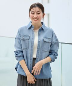 ANY / エニィ シャツ・ブラウス | 【洗濯機可/ストレッチ】デニムシャツ
