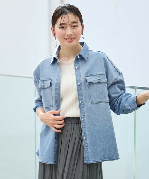 ANY / エニィ シャツ・ブラウス | 【洗濯機可/ストレッチ】デニムシャツ | 詳細2