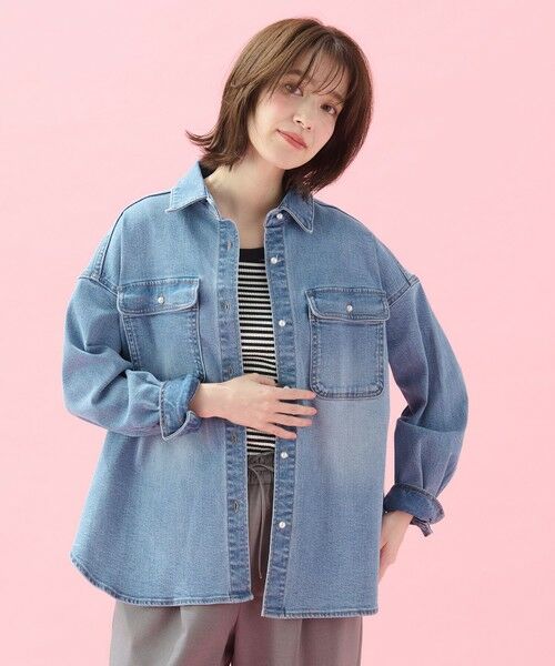 ANY / エニィ シャツ・ブラウス | 【洗濯機可/ストレッチ】デニムシャツ | 詳細8