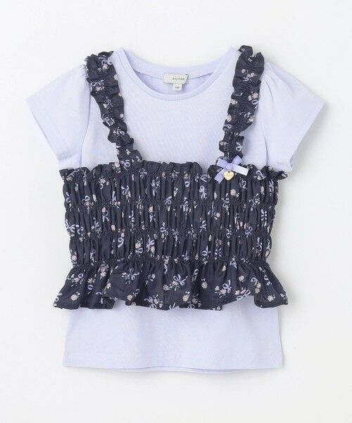any FAM / エニィファム カットソー | フラワー×リボン ビスチェ付きTシャツ | 詳細3