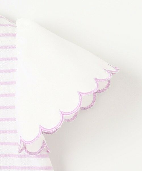 ANY / エニィ カットソー | 袖スカラップ ボーダーTシャツ | 詳細10