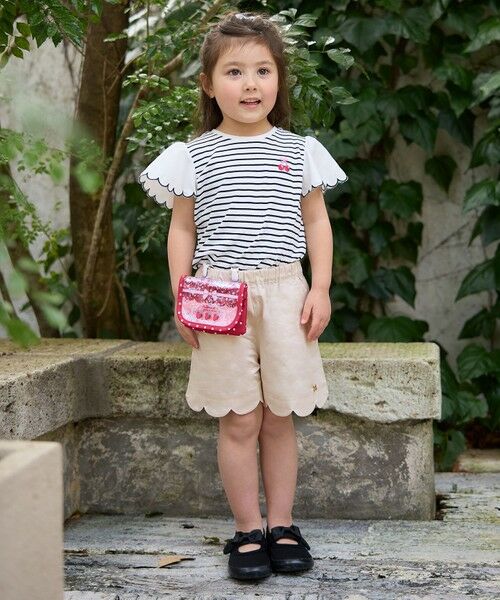 ANY / エニィ カットソー | 袖スカラップ ボーダーTシャツ | 詳細17