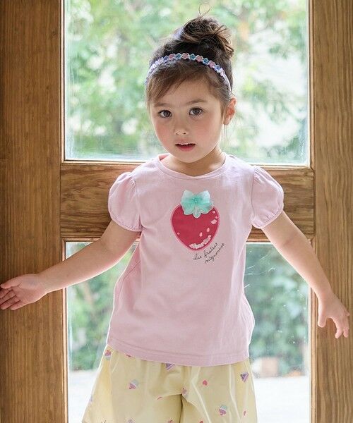 any FAM/エニィファム しゃらしゃらモチーフ Tシャツ ピンク(いちご) 130 any FAM/エニィファム しゃらしゃらモチーフ Tシャツ ピンク(いちご) 130