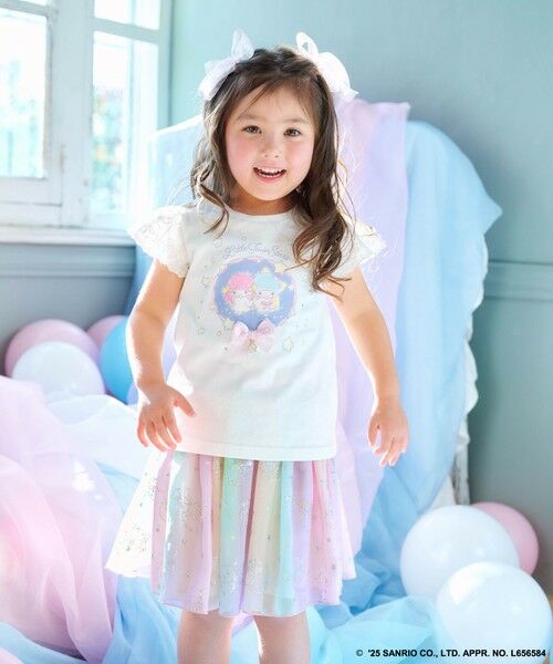 ANY / エニィ カットソー | 【any FAM× リトルツインスターズ 】キキ＆ララ 袖レースTシャツ | 詳細1