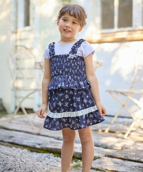 ANY / エニィ カットソー | フラワー×リボン ビスチェ付きTシャツ | 詳細2