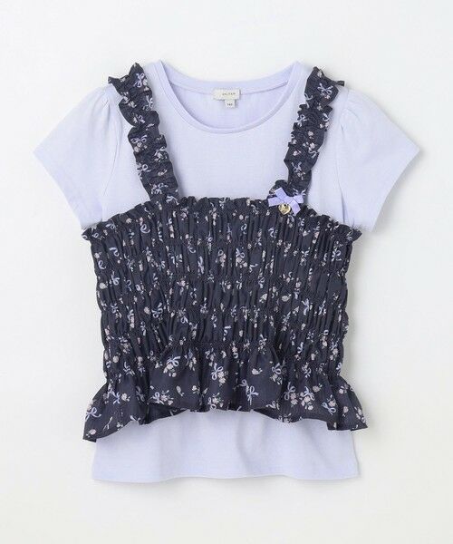 ANY / エニィ カットソー | フラワー×リボン ビスチェ付きTシャツ | 詳細3