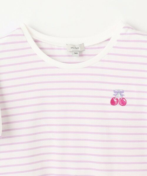 ANY / エニィ カットソー | 袖スカラップ ボーダーTシャツ | 詳細8