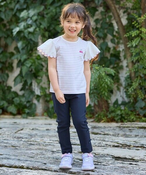 ANY / エニィ カットソー | 袖スカラップ ボーダーTシャツ | 詳細5