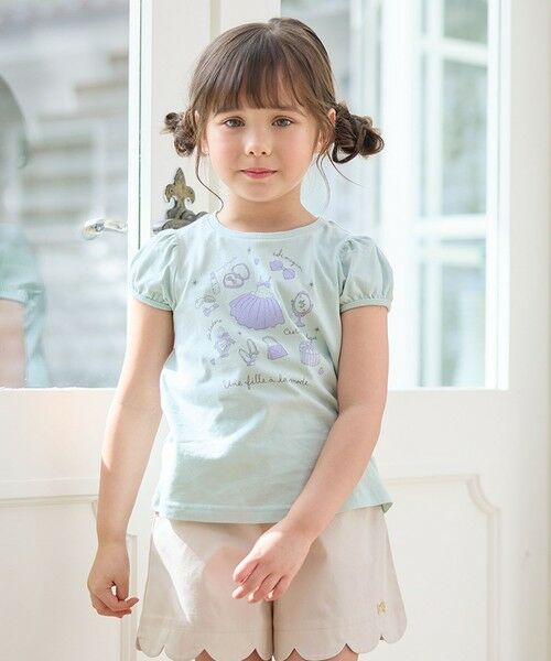 any FAM/エニィファム 【WEB限定】7days プリント 半袖 Tシャツ ミント×コスメ 140 any FAM/エニィファム 【WEB限定】7days プリント 半袖 Tシャツ ミント×コスメ 140