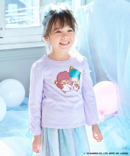 any FAM/エニィファム 【any FAM× リトルツインスターズ 】キキ&ララ ミラクルスパンコール長袖Tシャツ ラベンダー 140 any FAM/エニィファム 【any FAM× リトルツインスターズ 】キキ&ララ ミラクルスパンコール長袖Tシャツ ラベンダー 140