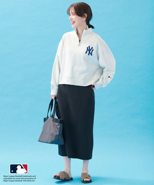 ANY / エニィ カットソー | 【洗濯機可/UVケア】MLB/メジャーリーグベースボール ジップスウェット | 詳細1