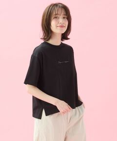 ANY / エニィ カットソー | 【洗濯機可/接触冷感/UVケア】オーガビッツ刺繍ロゴＴシャツ