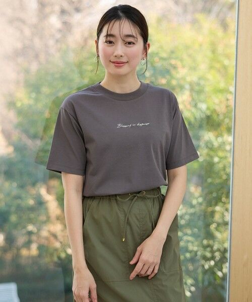 ANY / エニィ カットソー | 【洗濯機可/接触冷感/UVケア】オーガビッツ刺繍ロゴＴシャツ | 詳細7