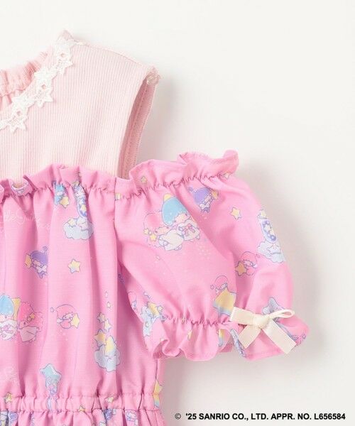 ANY / エニィ ロング・マキシ丈ワンピース | 【any FAM× リトルツインスターズ 】キキ&ララ オン・オフショルダーワンピース | 詳細7