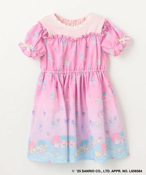 ANY / エニィ ロング・マキシ丈ワンピース | 【any FAM× リトルツインスターズ 】キキ&ララ オン・オフショルダーワンピース | 詳細4