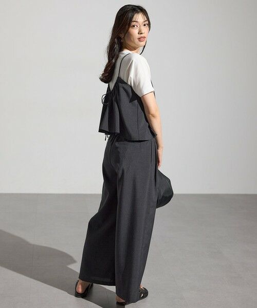 ANY / エニィ セットアップ | 【2SET/洗濯機可】テックリネンキャミソール×パンツセットアップ | 詳細2