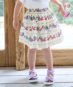 ANY / エニィ ミニ・ひざ丈スカート | 総柄フルーツ スカート