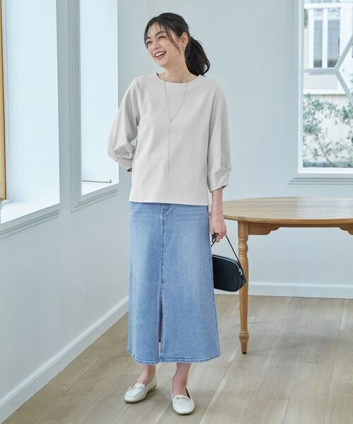 ANY / エニィ ミニ・ひざ丈スカート | フロントスリットデニムスカート | 詳細10